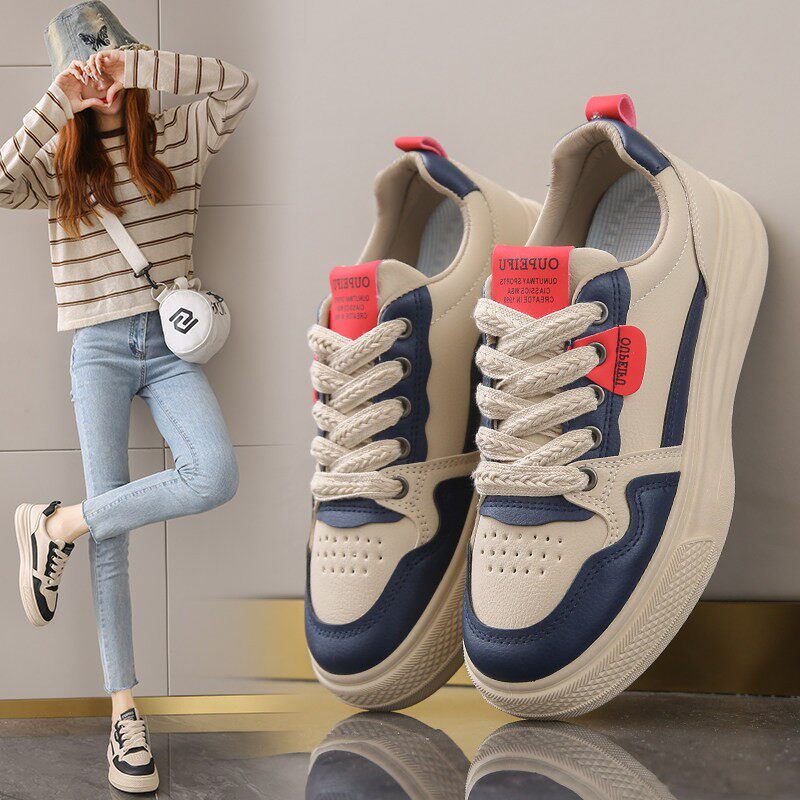 女鞋厚底配裙子运动板鞋女2025春夏新款显脚小白鞋34码软底不累脚