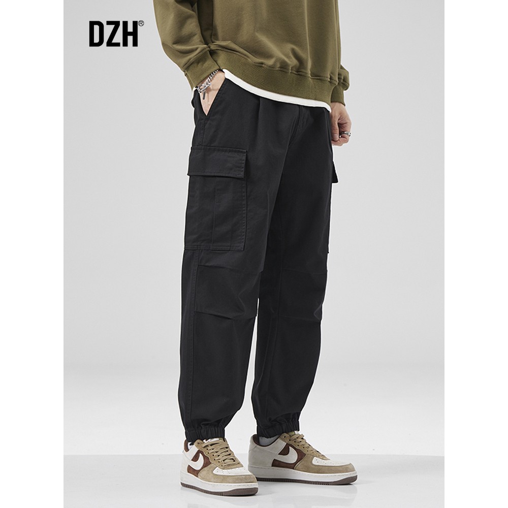 男士秋季工装裤男束脚2025新款男裤大码裤子休闲裤运动裤长裤宽松