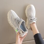 踩屎感爆款 2025年新款 莆田椰子鞋 女鞋 女款 春季 透气飞织运动跑步鞋