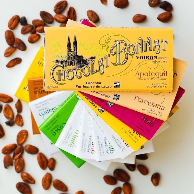 法国Bonnat芒果草莓黑巧克力Porcelana黑巧奶巧 140（代可可脂）
