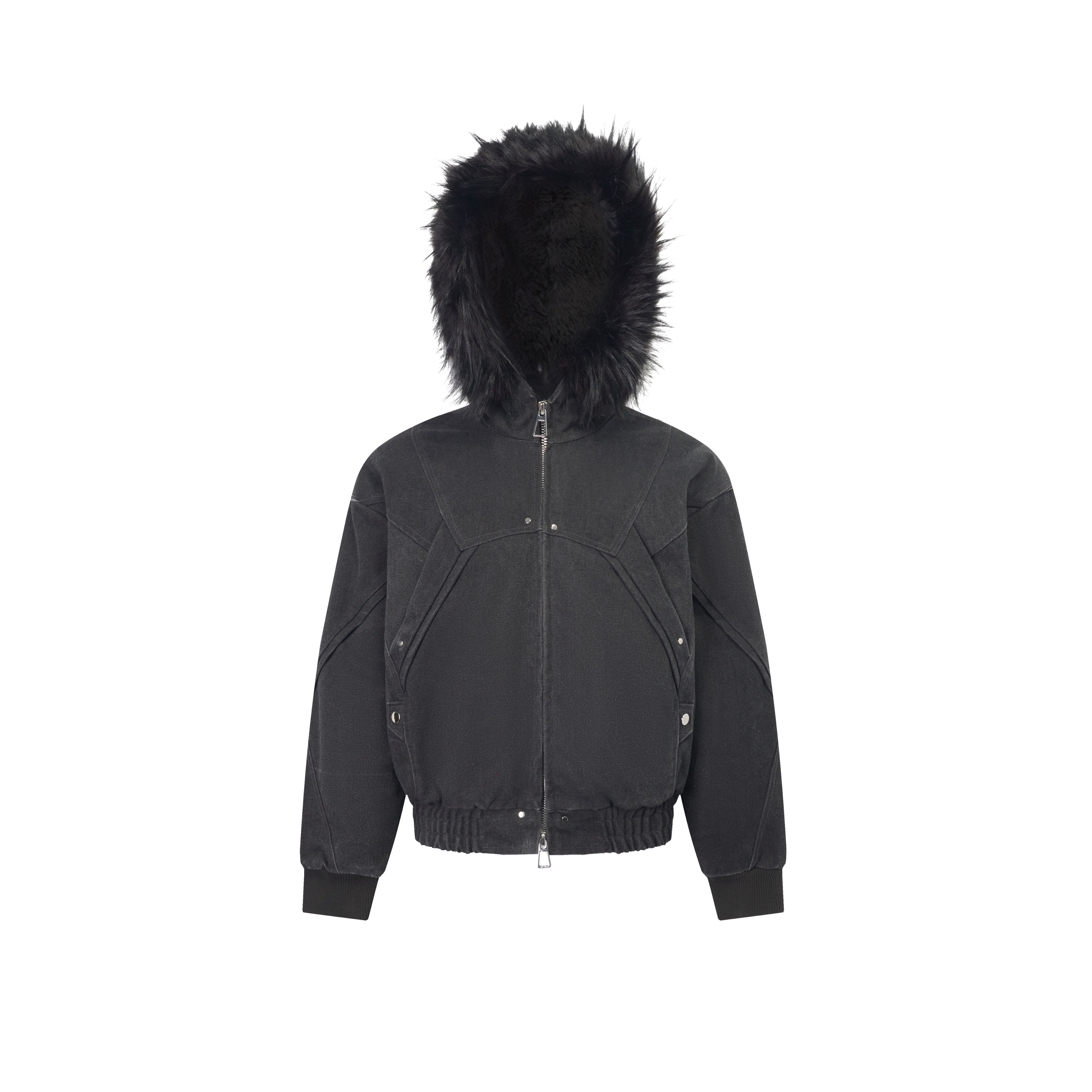 ONEER 座山雕二代加绒加厚外套男cleanfit重磅帆布水洗棉服夹克