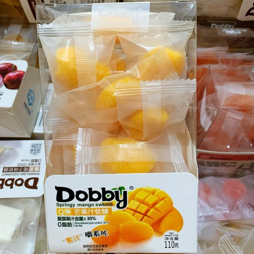 香港Dobby哆比椰子味糖果 芒果百香果草莓白桃桔子味 陈皮味软糖