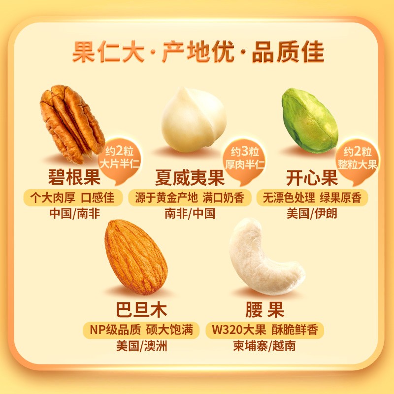洽洽低GI版纯坚果100g低升糖指数每日坚果新鲜混合干果仁营养健康