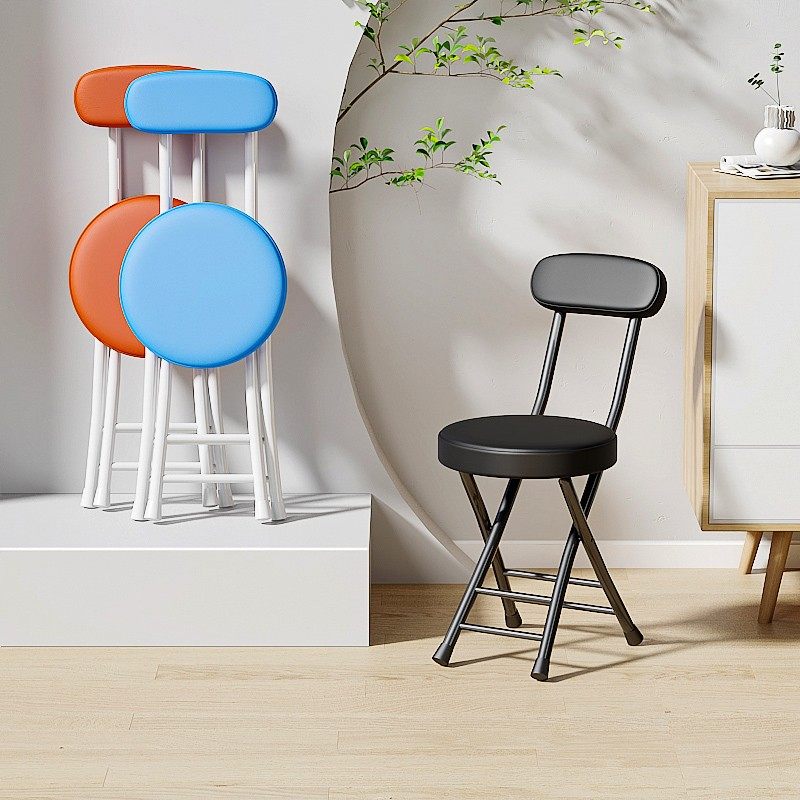 折叠椅子凳子家用靠背椅便携餐桌凳高餐椅小圆凳板凳简易宿舍马扎
