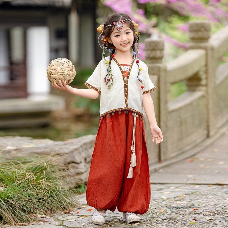 女 童汉服夏季2025新款新中式超仙亲子装宋韵女孩中国风日常穿搭