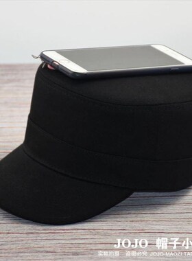 封口大帽子男四季平顶帽大号鸭舌春夏遮阳加深加大遮阳帽大码