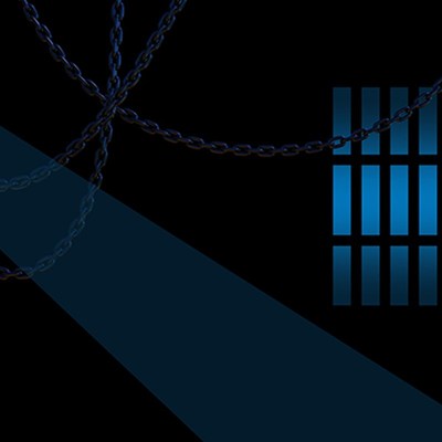 监狱牢房黑暗光束窗户铁链链条阴暗高清LED大屏幕舞台背景静态图