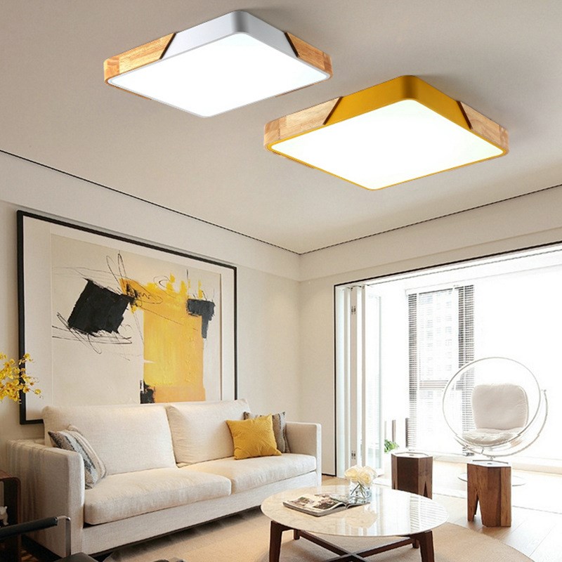 北欧吸顶灯led客厅灯长方形简约现代大气家用薄透亮书房卧室灯具