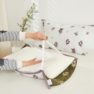 枕巾纯棉一对装冬季加厚枕头巾全棉纱布防头油可固定枕头套巾垫巾