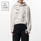 短款 MMY三原康裕女款 贴纸印花口袋连帽衫 卫衣B16HD541