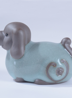 十二生肖鼠牛虎兔龙蛇马羊猴鸡狗猪12哥窑陶瓷器小号彩色精美摆件