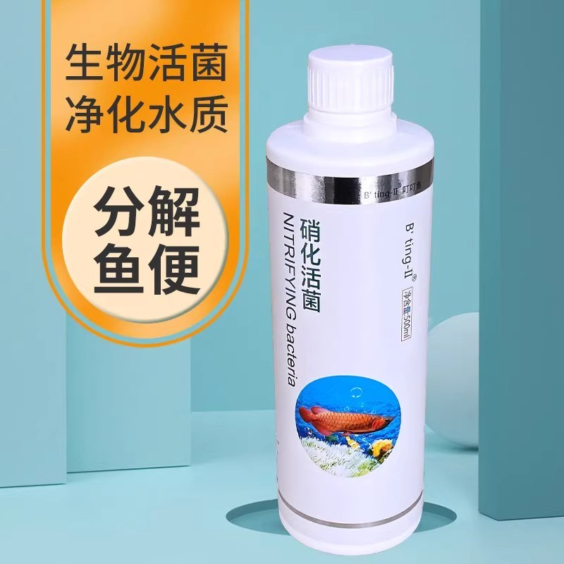 新升级叮叮鱼硝化活菌鱼缸净水液消化活菌细菌养鱼用水质稳定剂