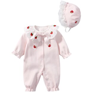 女新生婴儿衣服宝宝秋冬装连体加绒套装公主4满月8秋装6超萌3个月