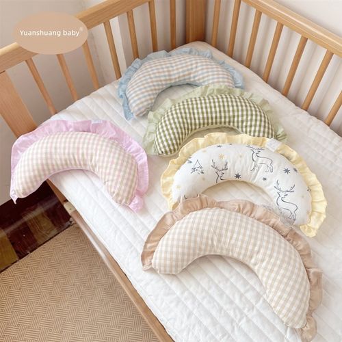 韩版北欧风苎麻凉感宝宝安抚抱枕小靠枕婴儿靠垫小方枕午睡趴睡枕