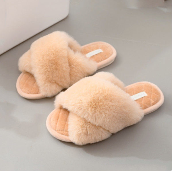 2020新款大兔绒秋冬交叉带韩地板室内居家保暖防滑毛绒棉拖鞋,居家布艺,居家棉拖/棉鞋,淘宝优惠券,粉丝福利购,淘宝优惠卷