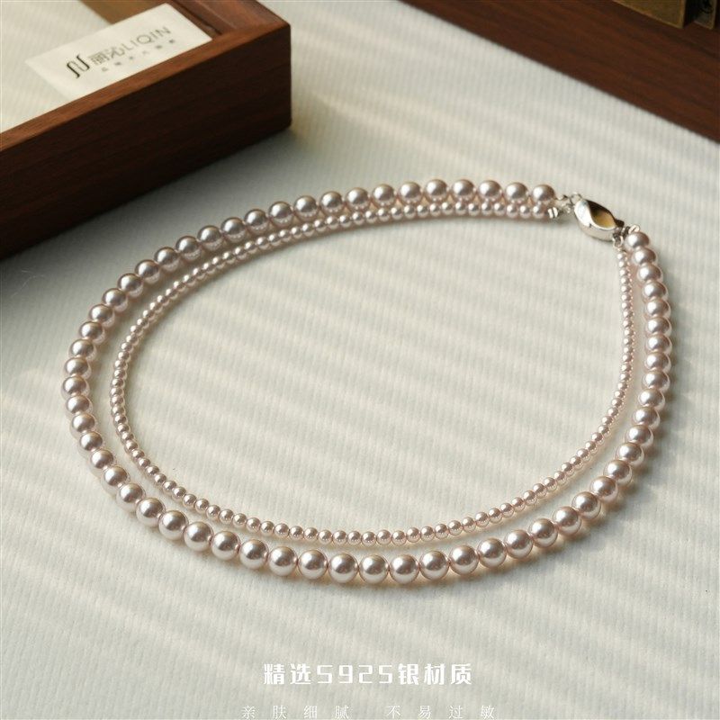法式双层满串项链气质百搭简约强光秋冬上新颈链,饰品/流行首饰/时尚饰品新,银饰吊坠,淘宝优惠券,粉丝福利购,淘宝优惠卷