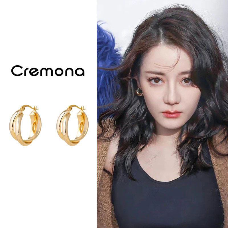 金色高级感冷淡耳钉女2024新款爆款耳圈气质洋气耳环复古法式耳饰,饰品/流行首饰/时尚饰品新,耳钉,淘宝优惠券,粉丝福利购,淘宝优惠卷