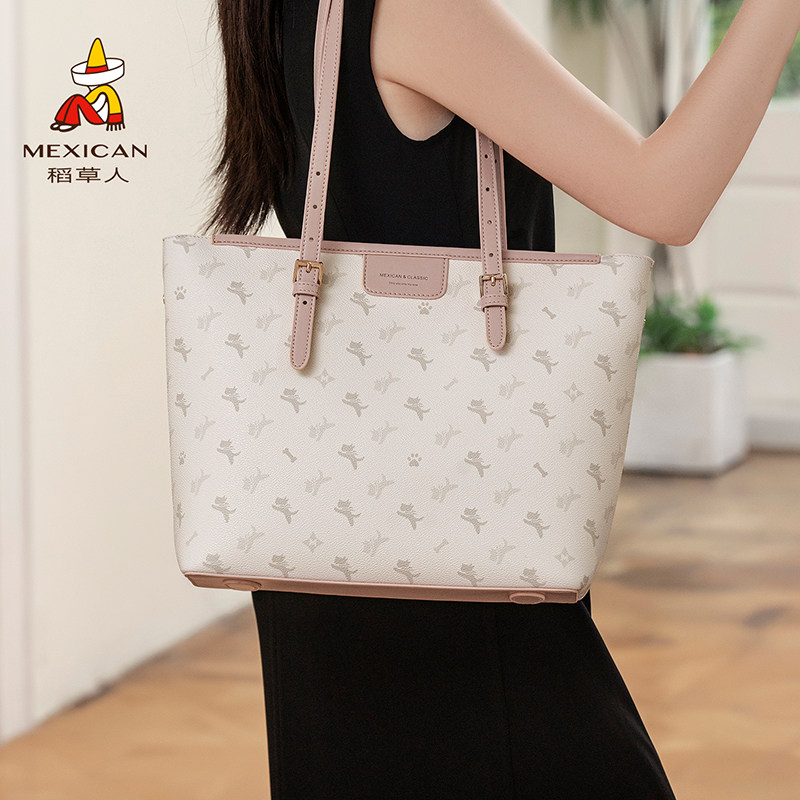 稻草人包包女新款大容量单肩包秋冬百搭可爱托特包早八通勤女包