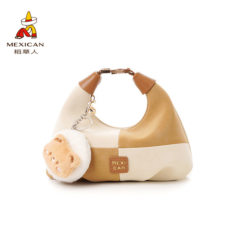 稻草人腋下包春夏新款拼接包包小众百搭斜挎包可爱通勤单肩包女包