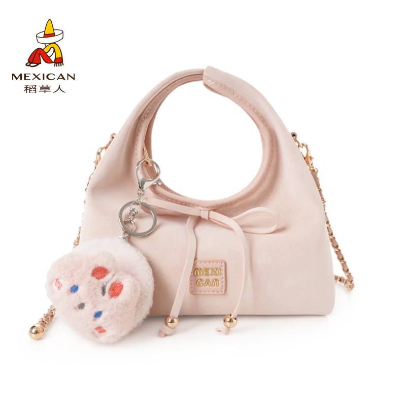 稻草人秋冬新款斜挎包小众百搭腋下包可爱时尚单肩枕头包通勤女包