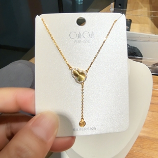 葫芦高级吊坠项链小众锁骨设计流苏 古丽925银镀金不掉色气质新款