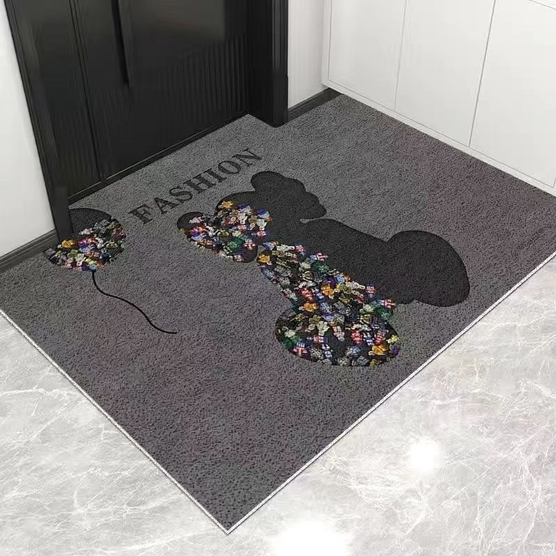 门口地垫丝圈地垫进门玄关入户门垫室外门脚垫防滑蹭土可裁剪地毯