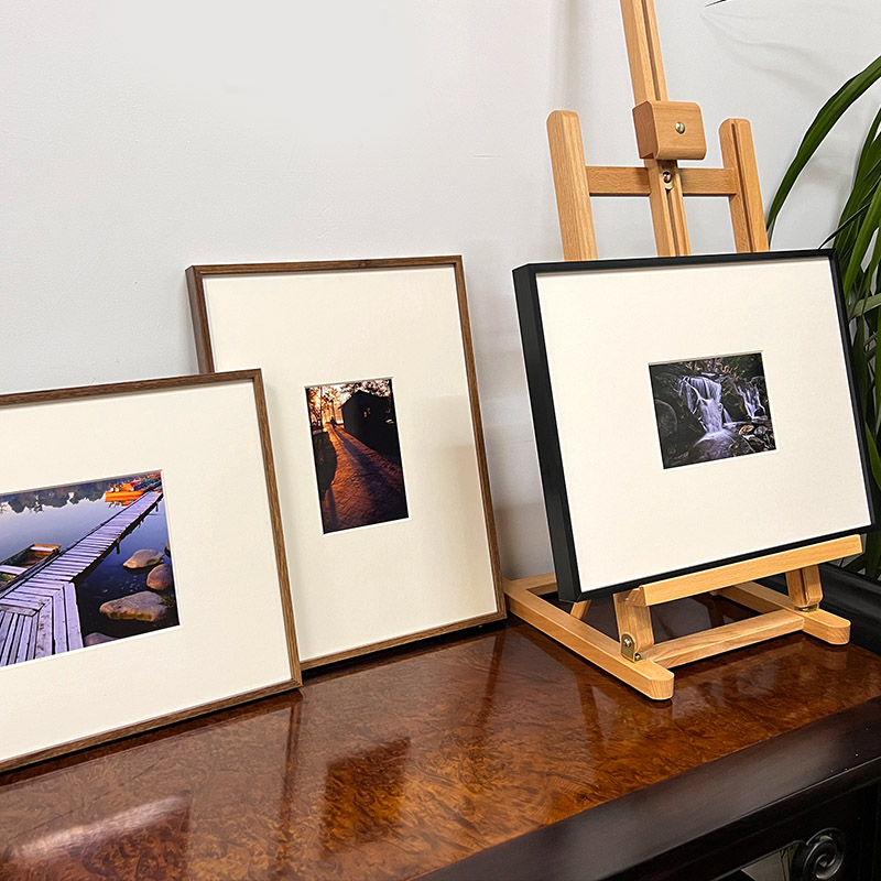 照片打印加相框挂墙摆台定制diy全家福婚纱照铝合金简约窄边a4a3