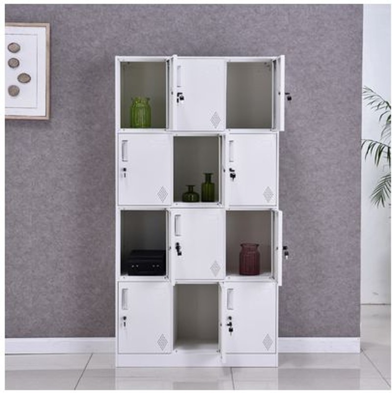 十二门更衣柜 白色窄边款 12门置物柜存包柜可定制 510170寄存柜