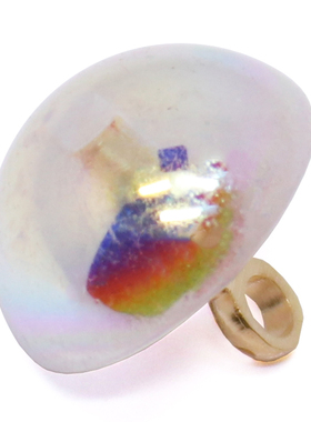 半圆珍珠透明彩色纽扣金色高脚AB彩钮扣女衬衫衣雪纺真丝旗袍扣子