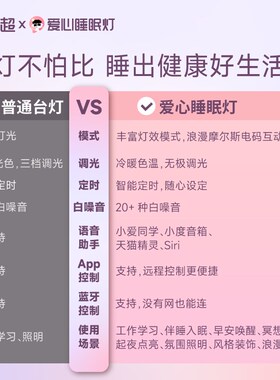 家超台灯卧室床头灯睡眠灯爱心氛围灯智能家居创意红色结婚长明灯