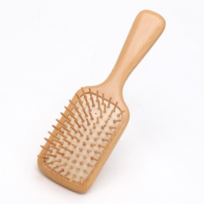 气垫大板梳头皮按摩梳子气囊卷发梳美发顺发木头化妆梳防静电木梳