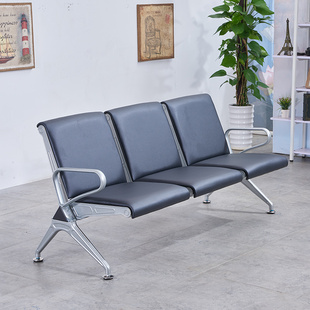 机场椅三人位候诊椅输液椅公共座椅不锈钢连排椅休息椅等候椅排椅