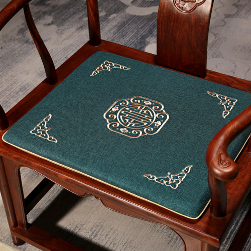 新中式红木椅子坐垫茶椅实木家具沙发太师椅圈椅茶桌椅垫餐椅座垫