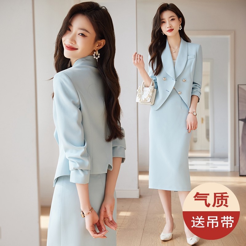 职业西装套装女2023新款秋冬季美容院前台主持人正装工作制服套裙,女装/女士精品,西装,淘宝优惠券,粉丝福利购,淘宝优惠卷