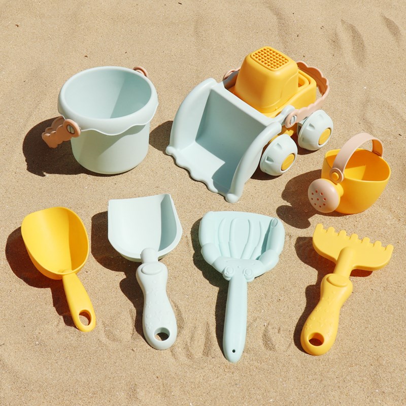 儿童沙滩水桶挖沙铲子玩沙子工具沙滩玩具车套装男孩女孩宝宝拖车