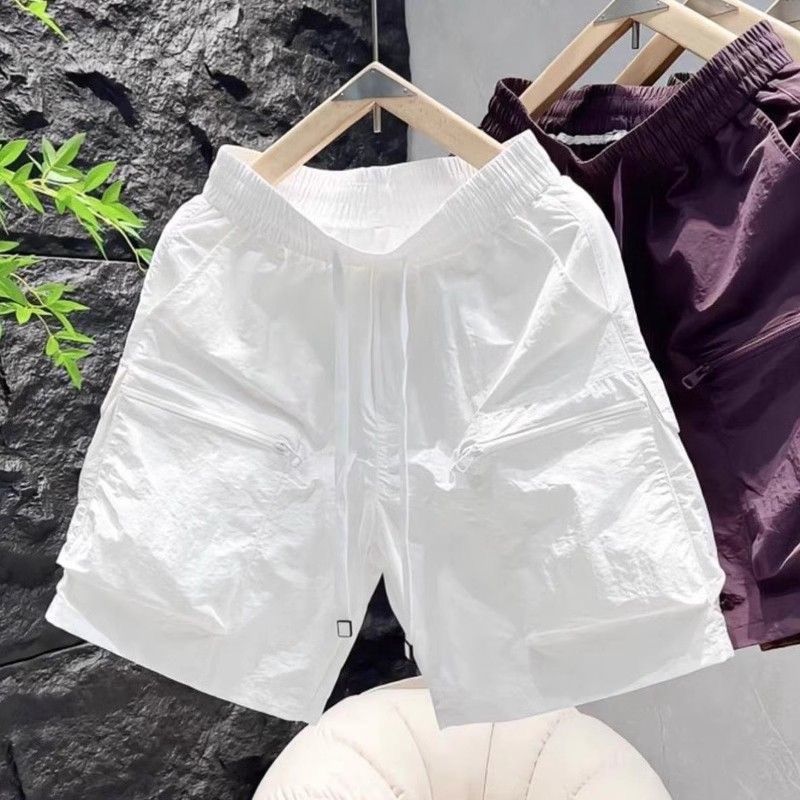 夏季新款男士潮流百搭速干拉链口袋工装子五分短裤薄款休闲大裤衩,男装,短裤,淘宝优惠券,粉丝福利购,淘宝优惠卷