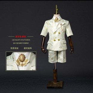 男童西装短袖礼服套装花童男童走秀男童钢琴演出礼服男童主持礼服