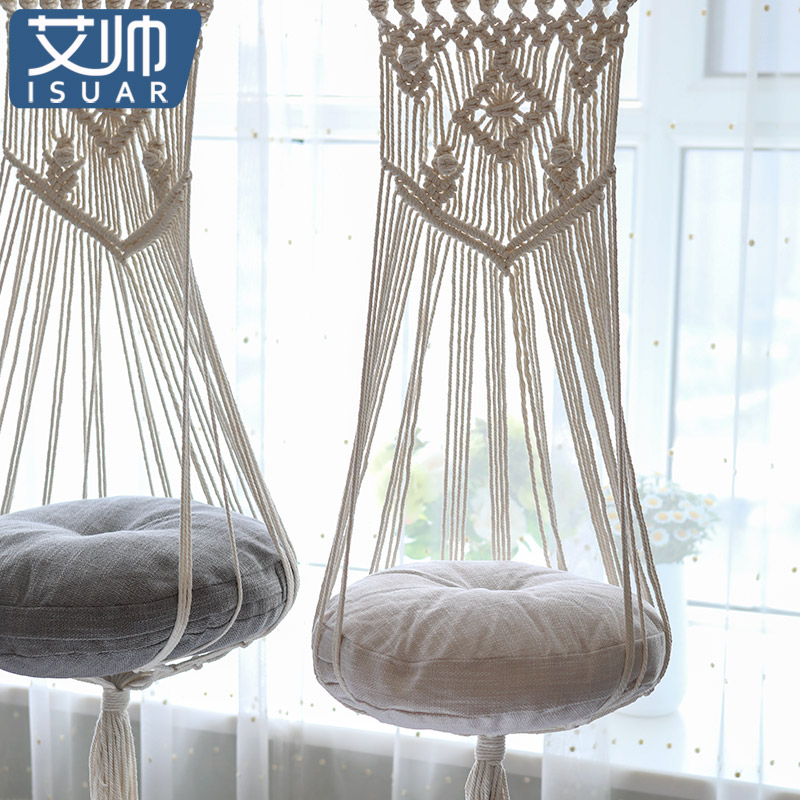 猫吊床猫秋千挂窝绳编织网红猫窝四季通用窗户吊篮阳台挂床晒太阳