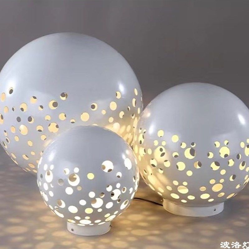 Led户外镂空圆球灯造型发光球灯花园别墅庭院公园亮化景观草坪灯,家装灯饰光源,草坪灯,淘宝优惠券,粉丝福利购,淘宝优惠卷