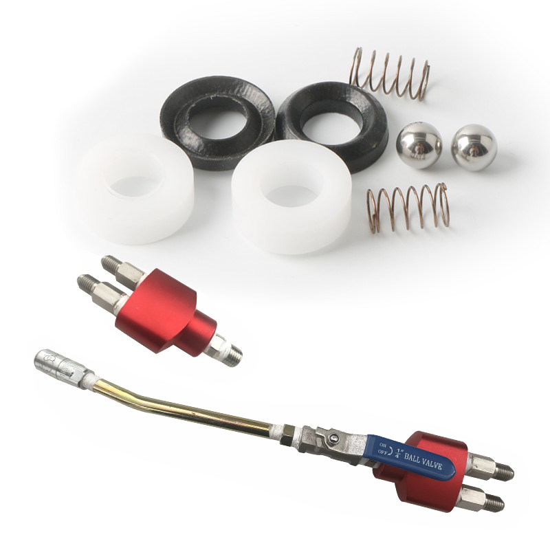 高压组分注浆机配件牛油头枪头三通弹珠弹簧高压管压力表注浆钉全