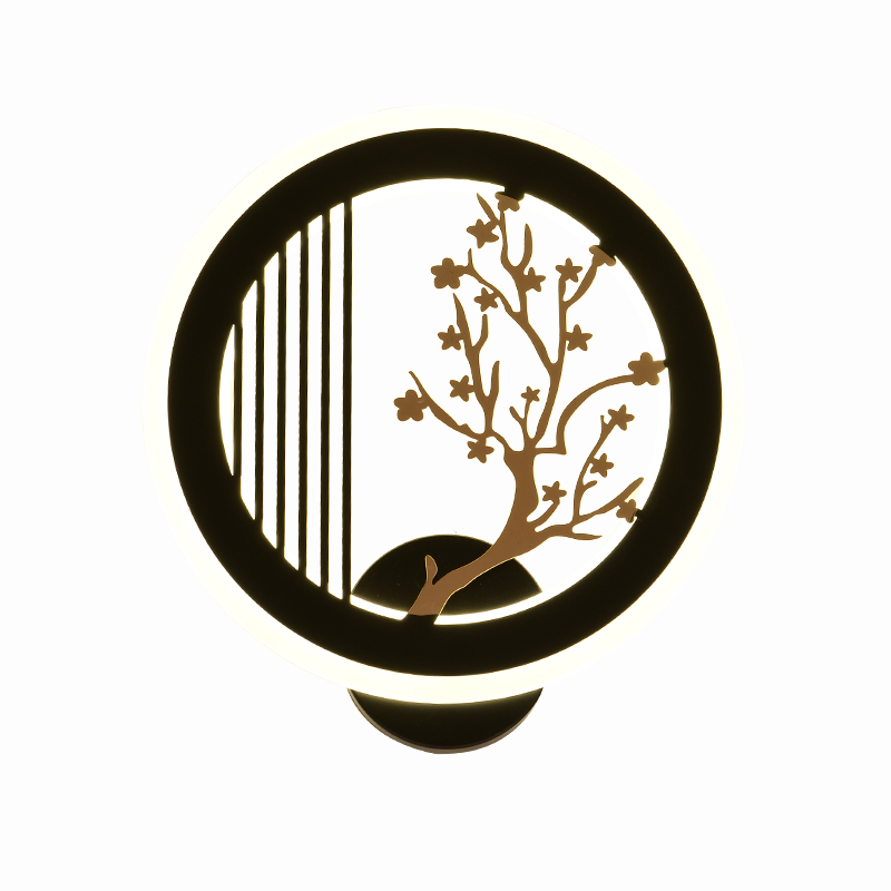 卧室床头灯具客厅走廊过道楼梯墙灯个性创意梅兰竹菊仿古中式壁灯