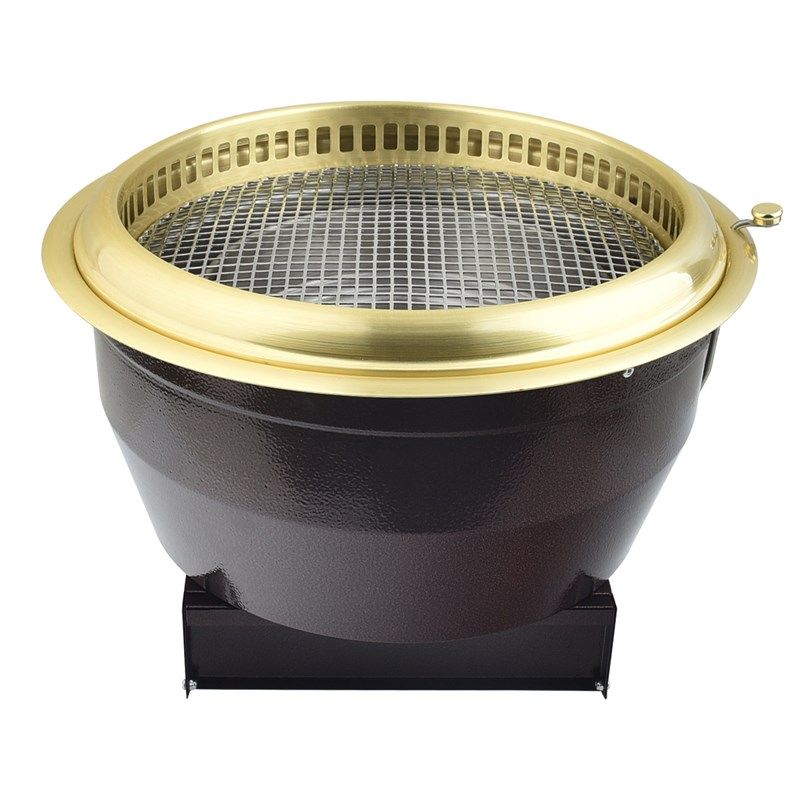 330大号下排烟碳烤炉商用日式圆形烧烤炉炭火烤肉炉烤肉店碳烤锅