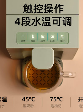 纽米三秒即热式饮水机小型家用桌面热水速热茶吧台式净饮过滤调温