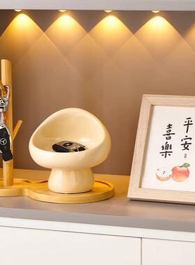 北欧奶油风入户玄关钥匙收纳摆件家居门口放钥匙鞋柜置物架装饰品