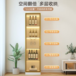 实木书柜带玻璃门书架落地置物架自由客厅家用储物柜定制展示柜