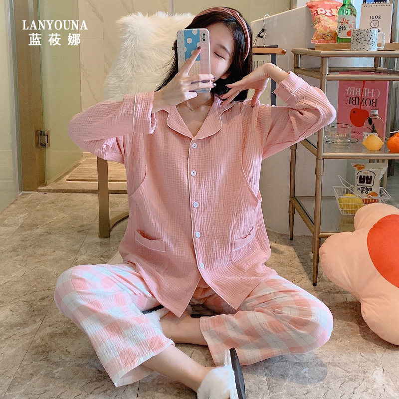 月子服纯棉纱布夏季薄款产后孕妇睡衣8月份9春秋哺乳产妇喂奶套装,孕妇装/孕产妇用品/营养,家居服套装,淘宝优惠券,粉丝福利购,淘宝优惠卷