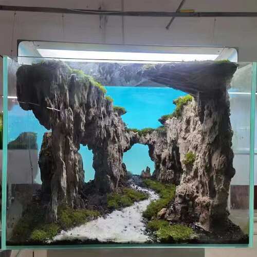 鱼缸造景假山石草缸成品骨架造景水族原生缸神窟山谷积木摆件套餐