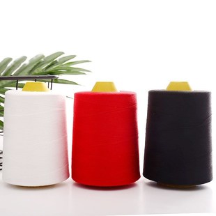 超级大卷 家用缝纫机细线缝衣线平车面线锁边线手缝针线黑白色