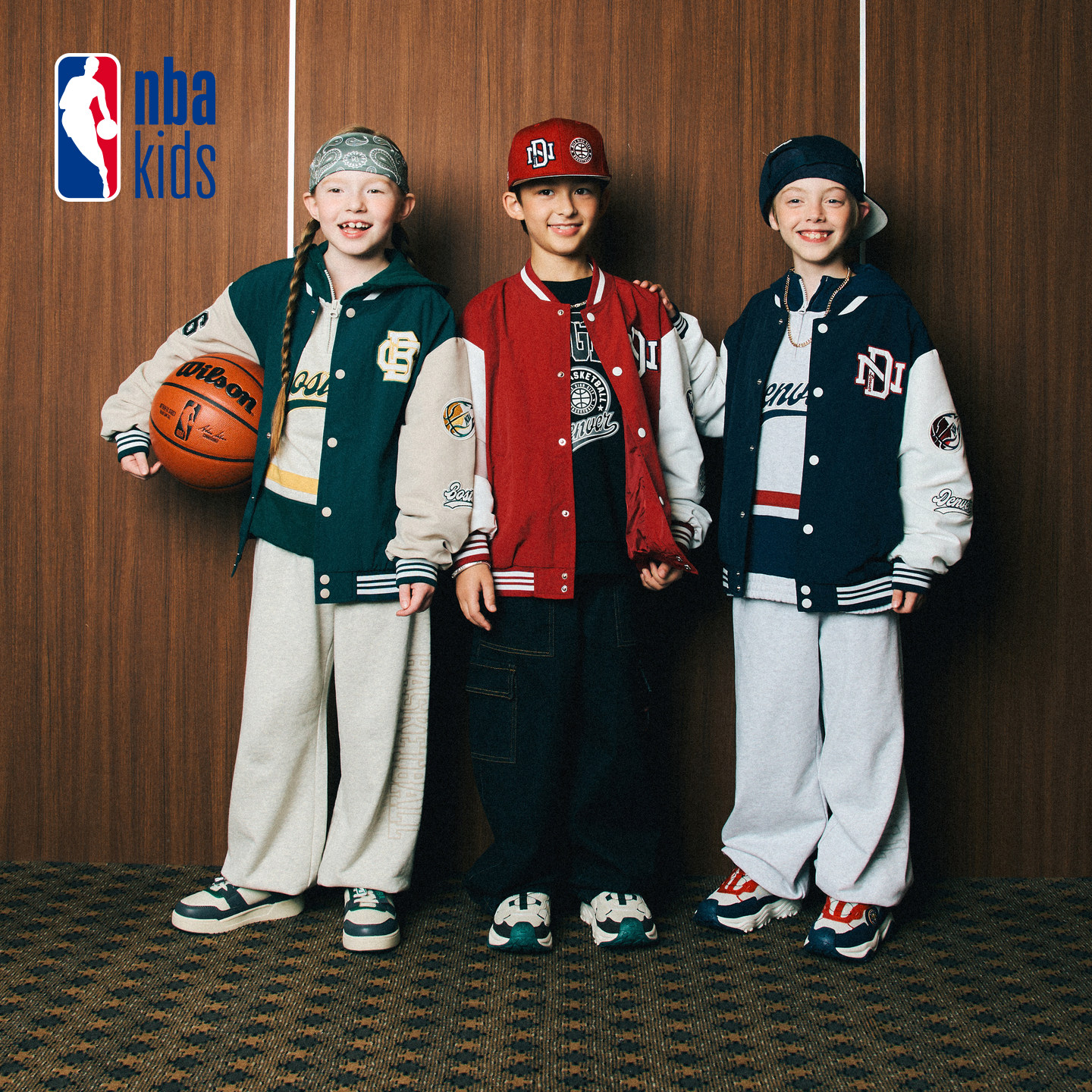 nbakids童装2025秋冬新款儿童棒球服撞色宽松外套潮流K253JP050P,童装/婴儿装/亲子装,普通外套,淘宝优惠券,粉丝福利购,淘宝优惠卷