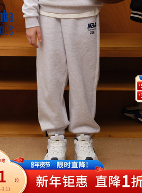nbakids童装2025秋冬新款男女童休闲裤卫裤儿童束脚裤K253TP030P